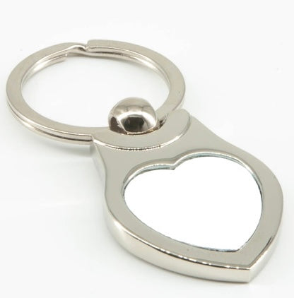 Love heart photo key ring