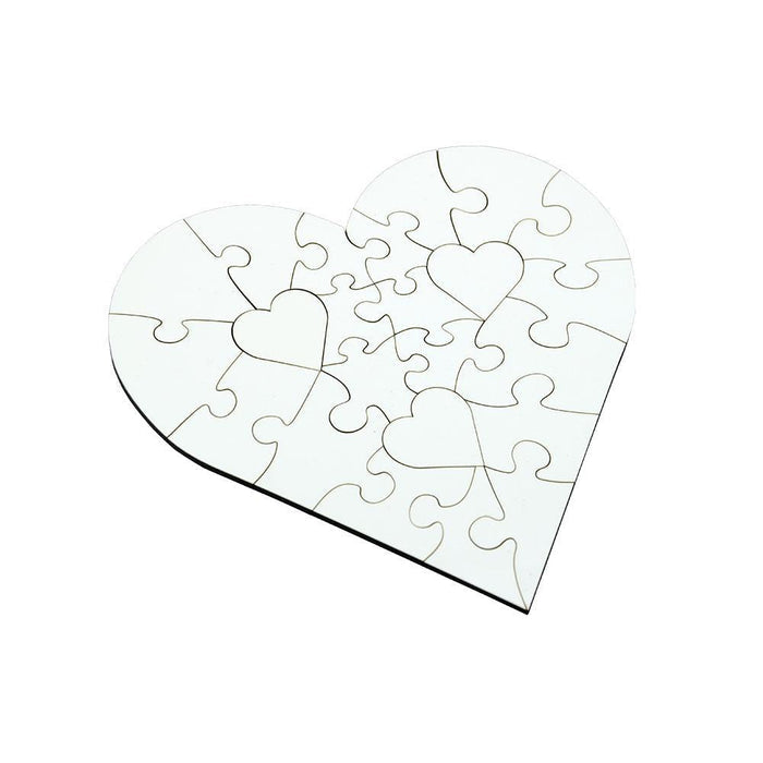 MDF Jigsaw Heart Puzzle - 23pcs